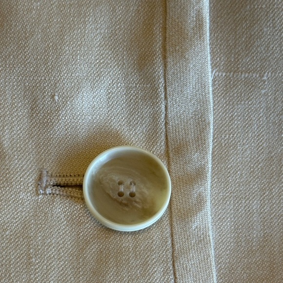 Talbots | Beige/Cream Linen Blend “Kate Fit” Button Front Blazer, Size 10 - Picture 4 of 10
